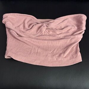 SHEIN Mauve Twist Front Crop Top